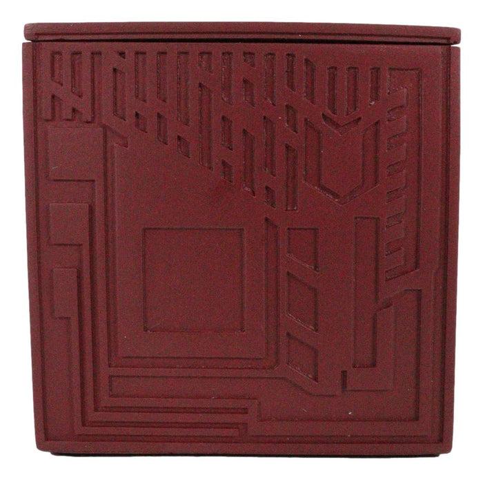 Ebros Gift Frank Lloyd Wright Samuel Freeman House Textile Block Petite Cube Trinket Box