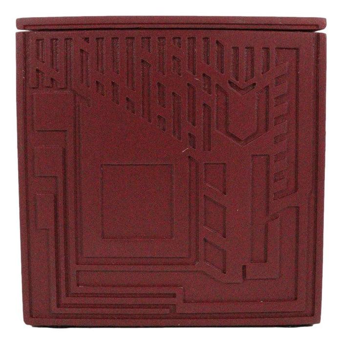 Ebros Gift Frank Lloyd Wright Samuel Freeman House Textile Block Petite Cube Trinket Box