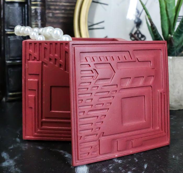 ebros gift Frank Lloyd Wright Samuel Freeman House Textile Block Petite Cube Trinket Box