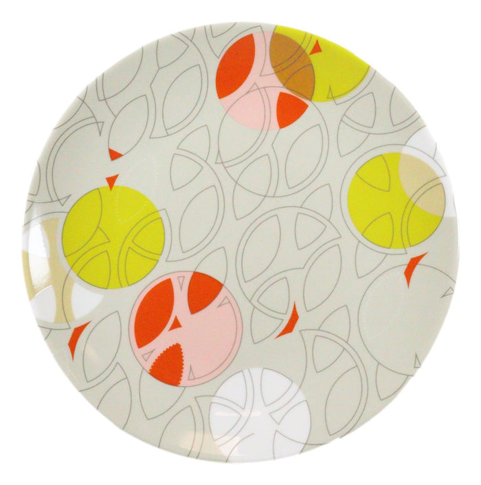 Ebros Gift Frank Lloyd Wright Textile Taliesin West Yellow Ceramic Dessert Plates Pack Of 4