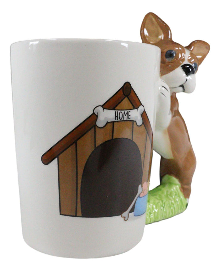 Ebros Gift French Bulldog Puppy With Bone Kennel 12oz Ceramic Mug Coffee Cup Home Kitchen