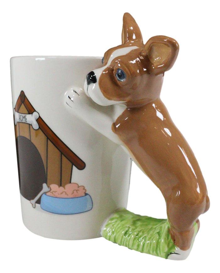 Ebros Gift French Bulldog Puppy With Bone Kennel 12oz Ceramic Mug Coffee Cup Home Kitchen