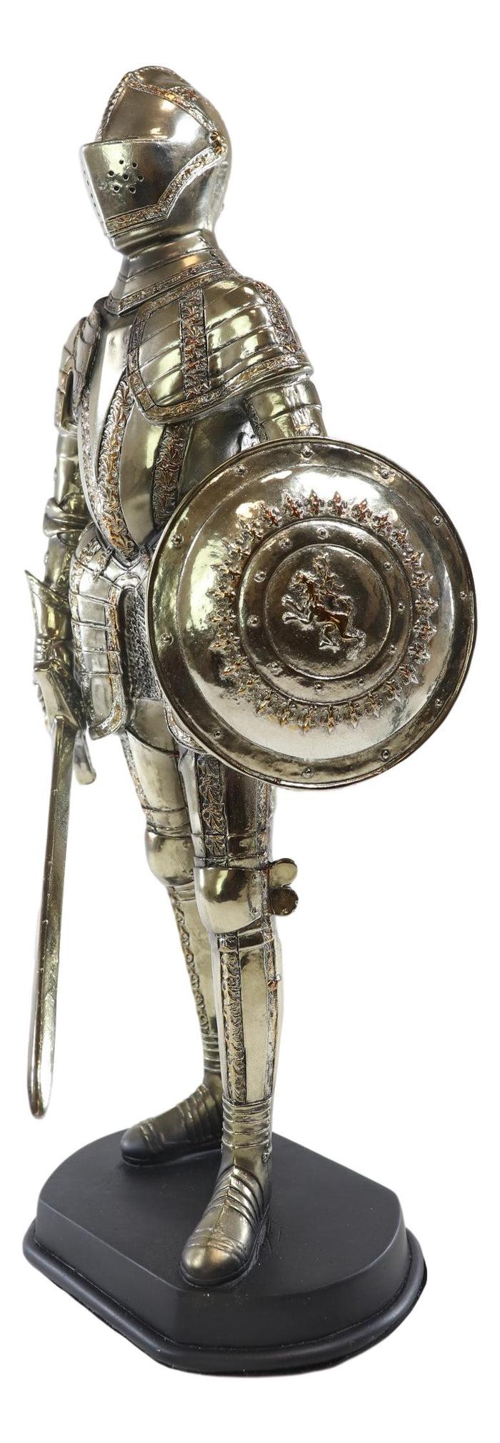Ebros Gift French Royal Grand Armee Fleur De Lis Elite Knight With Sword & Shield Figurine