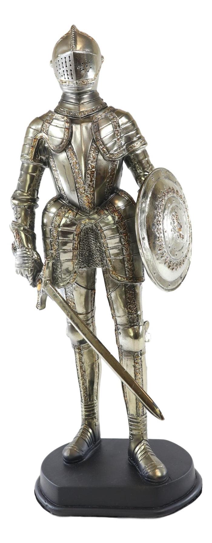 ebros gift French Royal Grand Armee Fleur De Lis Elite Knight with Sword & Shield Figurine