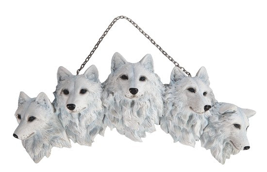 ebros gift Full Moon 2 Howling Wolves Dreamcatcher Beaded Lace Feather Wall Plaque Decor