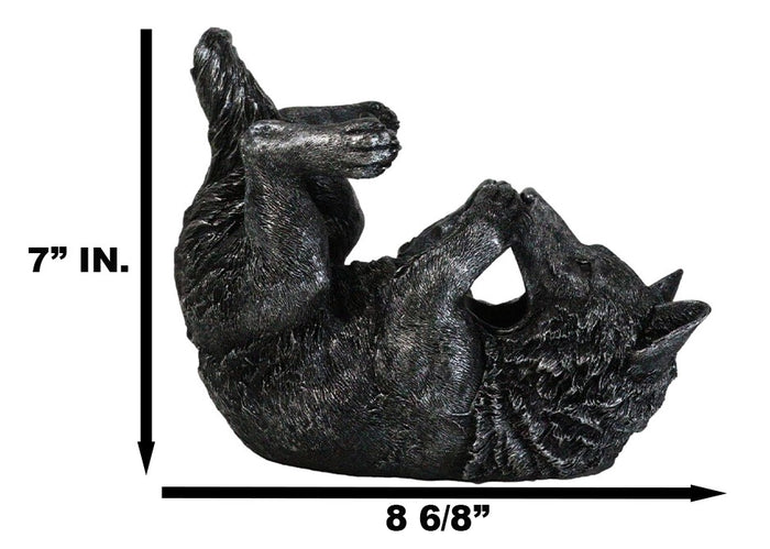 Ebros Gift Full Moon Werewolf Rustic Woodlands Native Gray Wolf Wine Holder Figurine 9"L