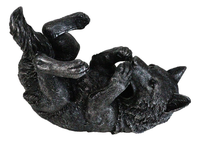 Ebros Gift Full Moon Werewolf Rustic Woodlands Native Gray Wolf Wine Holder Figurine 9"L