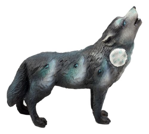 Ebros Gift Full Moon Wolf Pack Native Tribal Howling Wolf Totem Spirit Figurine 6.25"L