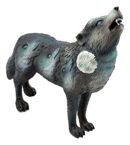 Ebros Gift Full Moon Wolf Pack Native Tribal Howling Wolf Totem Spirit Figurine 6.25"L