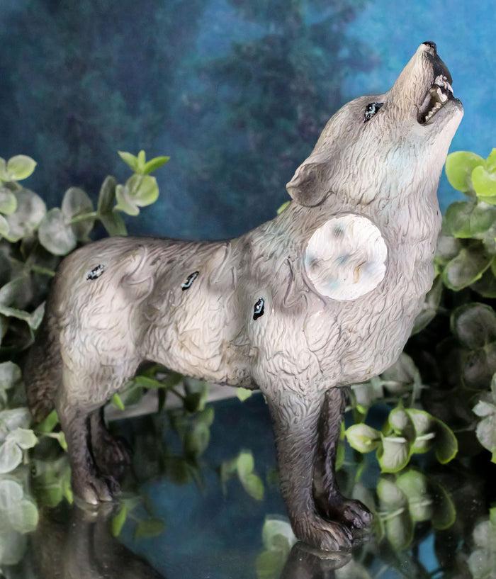 ebros gift Full Moon Wolf Pack Native Tribal Howling Wolf Totem Spirit Figurine 6.25"L