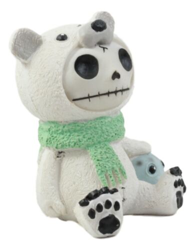Ebros Gift Furry Bones Arctic Polar Bear Chilton With Baby Seal Costume Skeleton Figurine