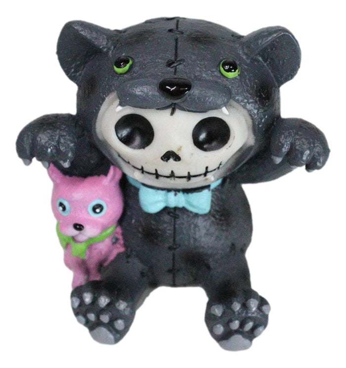 Ebros Gift Furry Bones Basheera Voodoo Skeleton With Pink Panther Doll Figurine Collectible