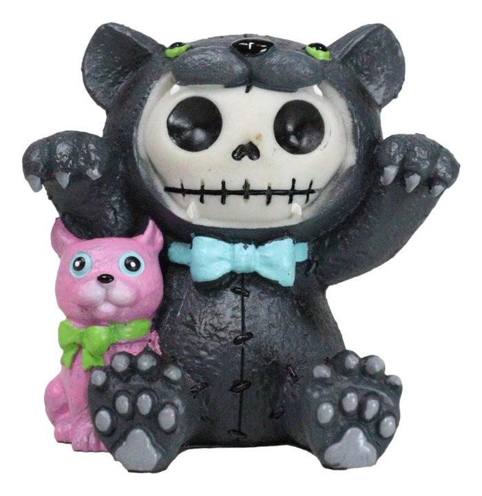 ebros gift Furry Bones Basheera Voodoo Skeleton With Pink Panther Doll Figurine Collectible