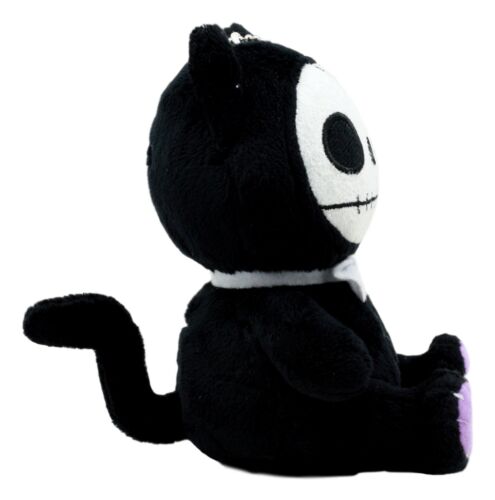 Ebros Gift Furry Bones Black Voodoo Kitten Cat Plush Toy Doll Collectible Hanging Ornament