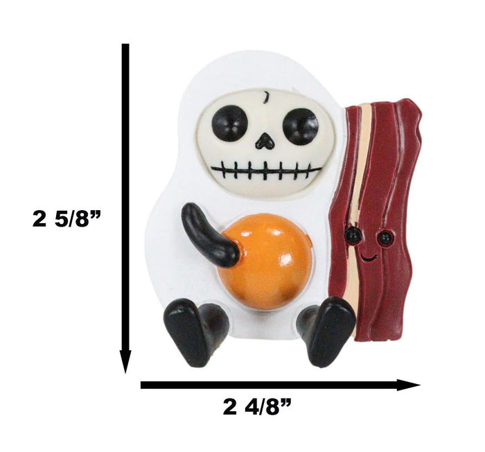 Ebros Gift Furry Bones Breakfast Sunny Side Up Egg And Bacon Skeleton Furrybones Figurine