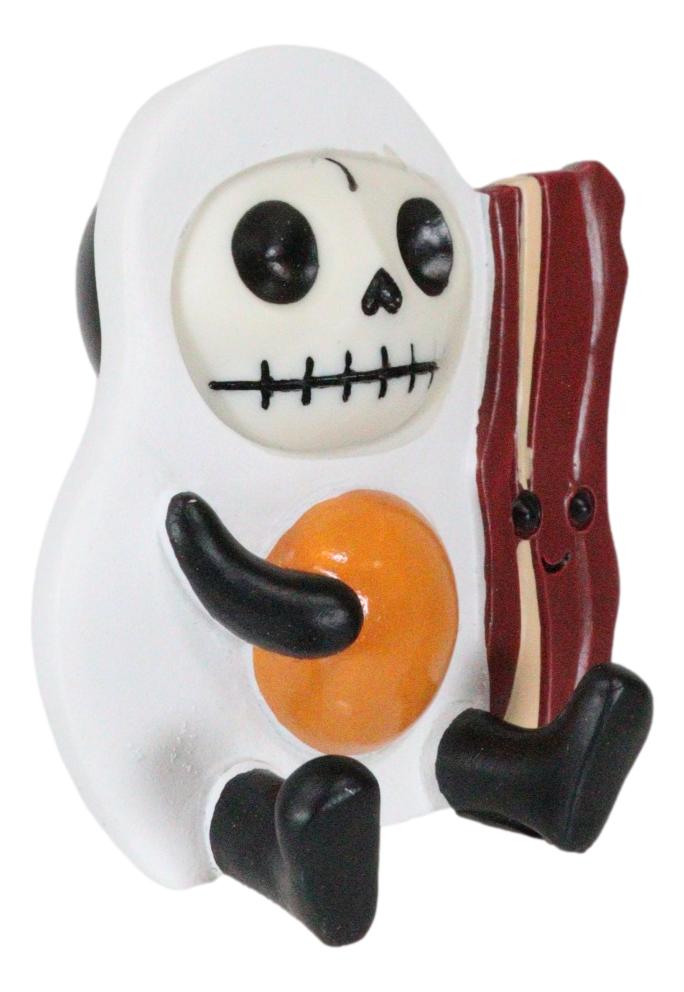 Ebros Gift Furry Bones Breakfast Sunny Side Up Egg And Bacon Skeleton Furrybones Figurine