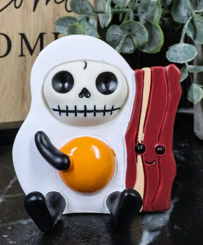 ebros gift Furry Bones Breakfast Sunny Side Up Egg And Bacon Skeleton Furrybones Figurine