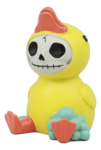 Ebros Gift Furry Bones Bubbles Bob The Rubber Duck Figurine Yellow Ducky Hooded Skeleton