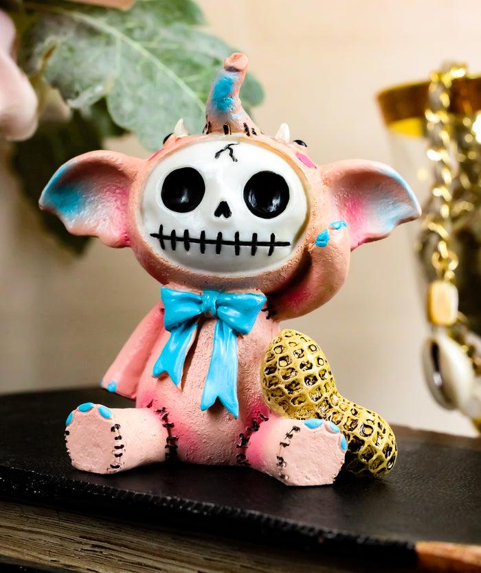 ebros gift Furry Bones Dumbo Elefun The Pink Elephant With Giant Peanut Figurine Furrybones