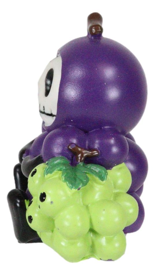 Ebros Gift Furry Bones Fruity Purple And Green Grapes Bunch Skeleton Furrybones Figurine