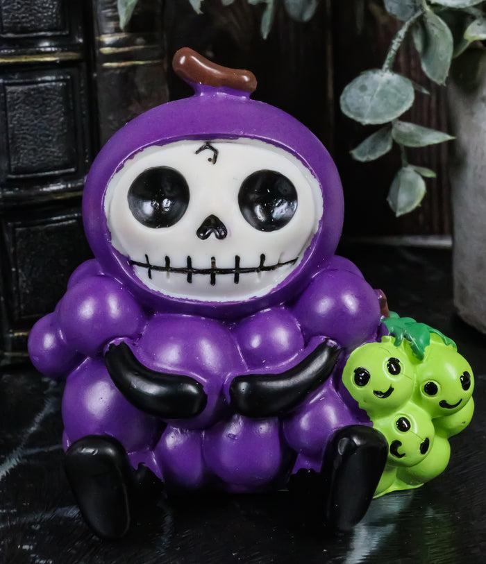 ebros gift Furry Bones Fruity Purple and Green Grapes Bunch Skeleton Furrybones Figurine
