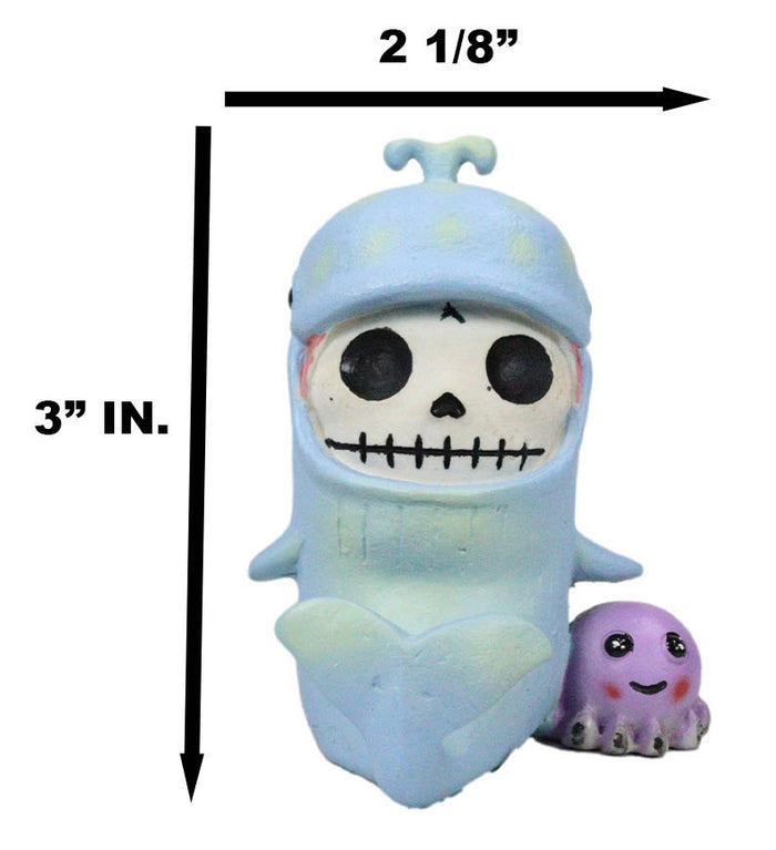 Ebros Gift Furry Bones Moby Dick The Whale Skeleton Monster With Purple Octopus Figurine