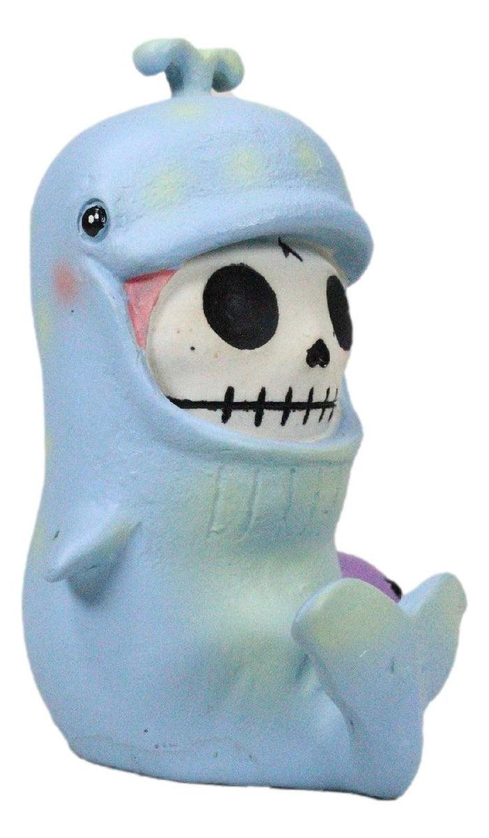 Ebros Gift Furry Bones Moby Dick The Whale Skeleton Monster With Purple Octopus Figurine