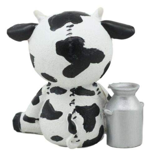Ebros Gift Furry Bones Moo Moo Bovine Cow Skeleton With Milk Jug Statue 2.25"H Furrybones