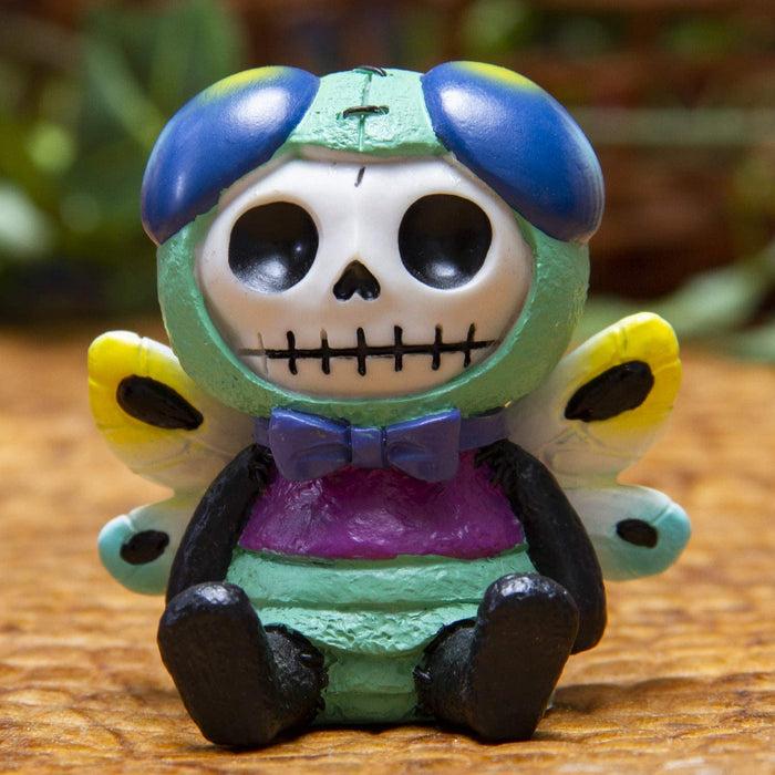 ebros gift Furry Bones Rainbow Dragonfly Queen Skeleton Furrybones Macabre Figurine 2.5"H