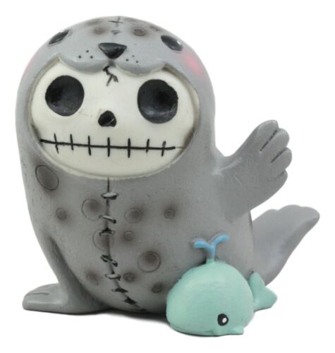 Ebros Gift Furry Bones Sea World Marine Elephant Seal Skeleton With Mini Whale Figurine