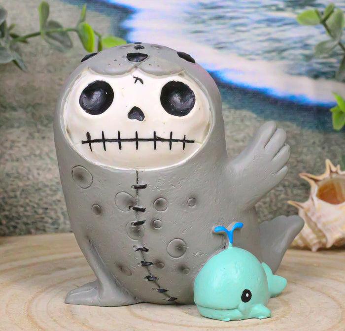 ebros gift Furry Bones Sea World Marine Elephant Seal Skeleton With Mini Whale Figurine