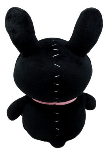 Ebros Gift Furry Bones Skeleton Black Tuxedo Bunny With Pink Polka-dot Tie Plush Toy Doll