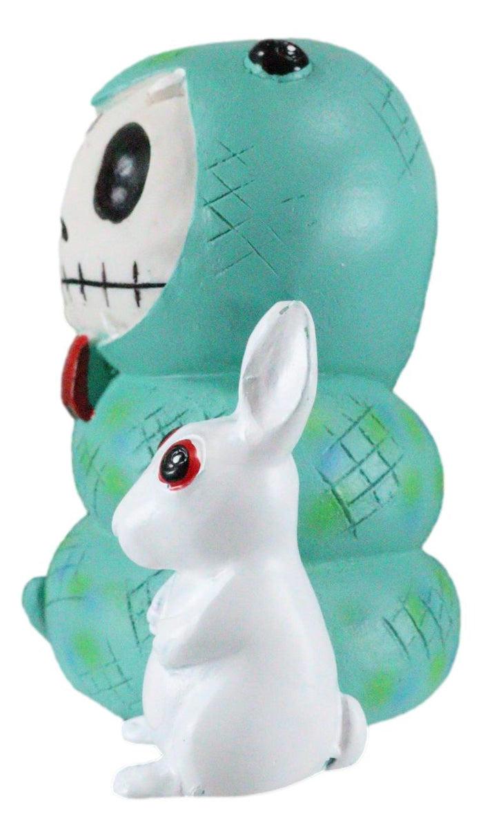 Ebros Gift Furry Bones Sstevie Snake Skeleton With White Rabbit Furrybones Figurine