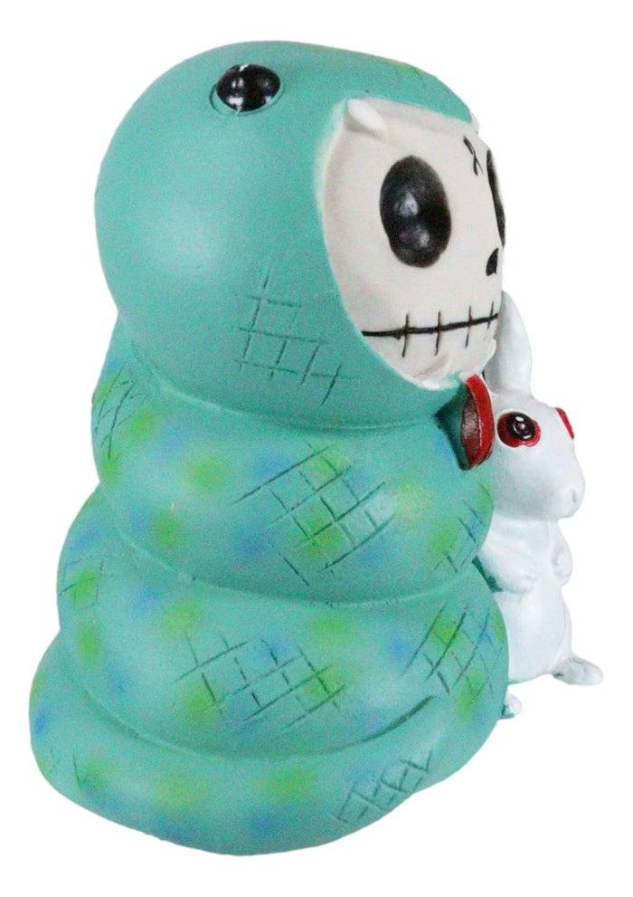 Ebros Gift Furry Bones Sstevie Snake Skeleton With White Rabbit Furrybones Figurine