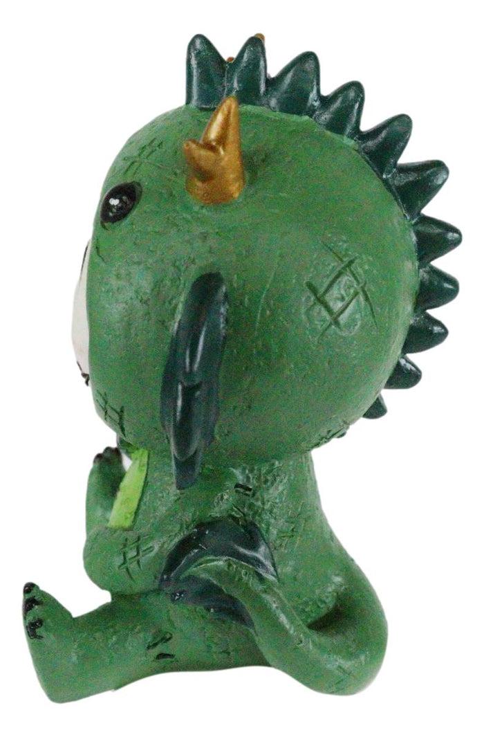 Ebros Gift Furry Bones Tatsu Japanese Dragon Skeleton Monster Sit Up Ornament Figurine