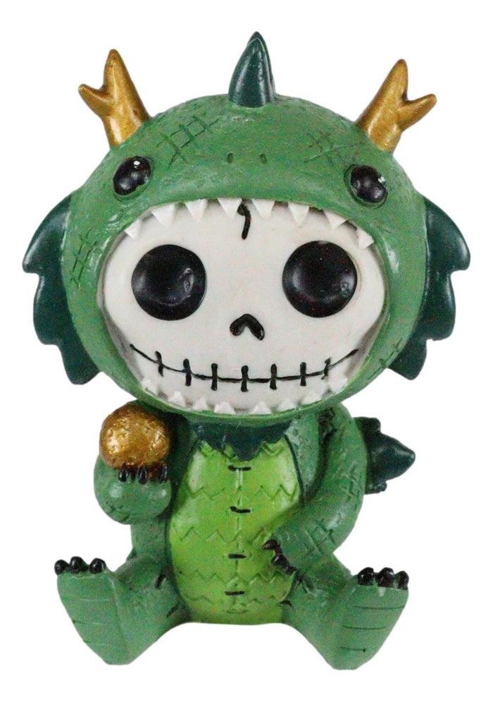 ebros gift Furry Bones Tatsu Japanese Dragon Skeleton Monster Sit Up Ornament Figurine