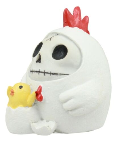 Ebros Gift Furry Bones The White Hen Chicken Nugget Costumed Skeleton Figurine Furrybones