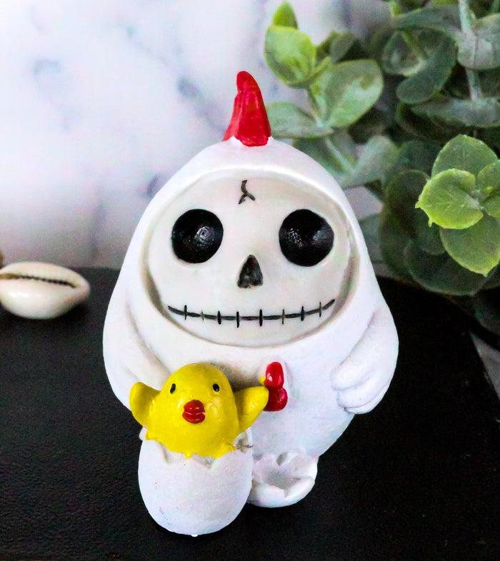 ebros gift Furry Bones The White Hen Chicken Nugget Costumed Skeleton Figurine Furrybones