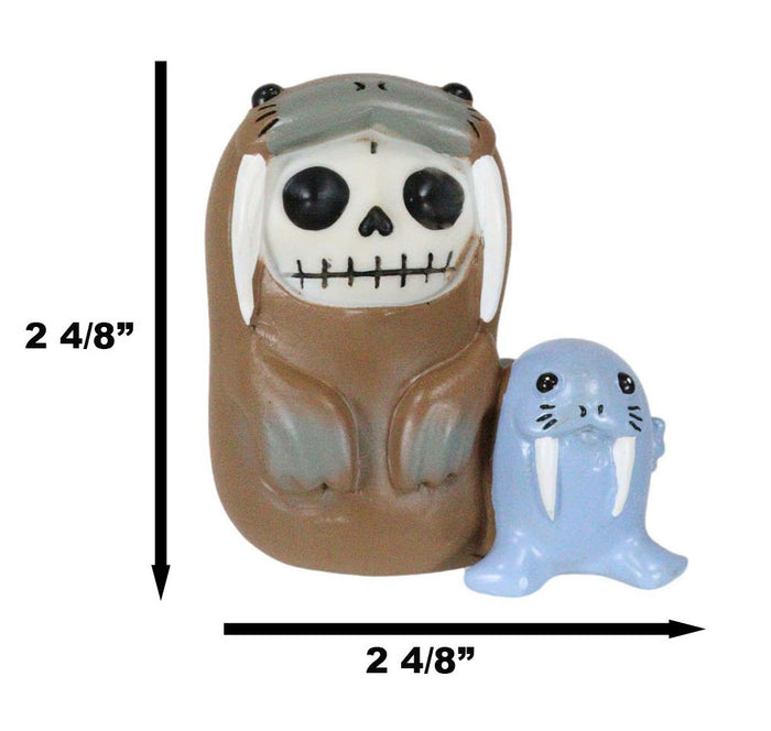 Ebros Gift Furry Bones Utchi Sea Lion With Blue Seal Friend Skeleton Furrybones Figurine