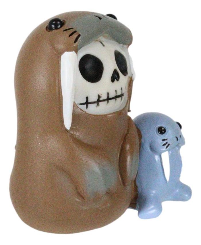 Ebros Gift Furry Bones Utchi Sea Lion With Blue Seal Friend Skeleton Furrybones Figurine