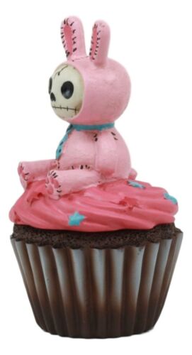Ebros Gift Furry Bones Voodoo Pink Bunny Rabbit Skeleton On Chocolate Cupcake Jewelry Box