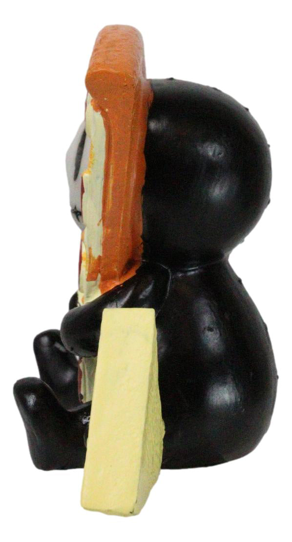 Ebros Gift Furry Bones Whimsical Peppi Pizza With Cheese Skeleton Figurine Furrybones