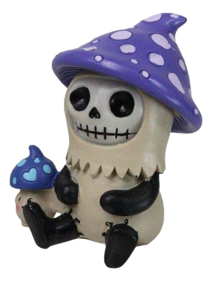 Ebros Gift Furry Bones Whimsical Purple Kinoko Mushroom Skeleton Decor Figurine Furrybones