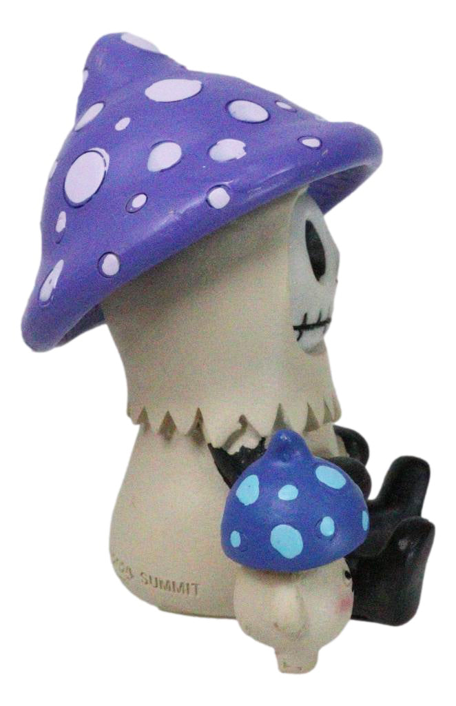 Ebros Gift Furry Bones Whimsical Purple Kinoko Mushroom Skeleton Decor Figurine Furrybones
