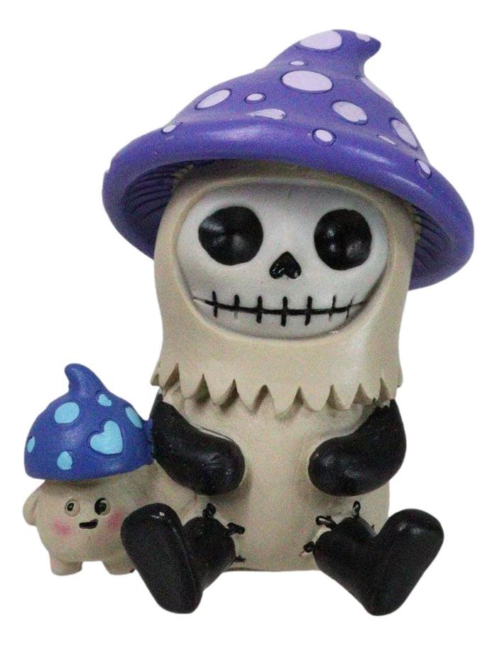 ebros gift Furry Bones Whimsical Purple Kinoko Mushroom Skeleton Decor Figurine Furrybones