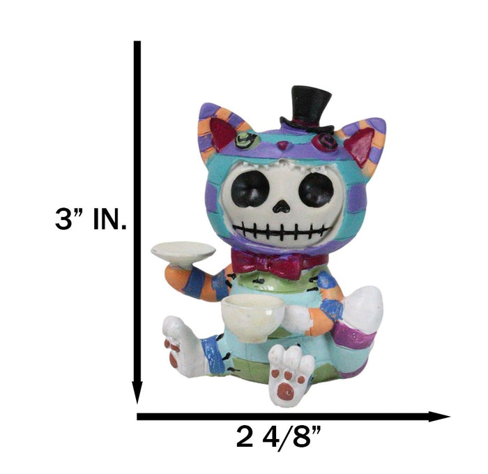 Ebros Gift Furry Bones Whimsical Wonderland Cheshire Cat Alice Decor Figurine Furrybones