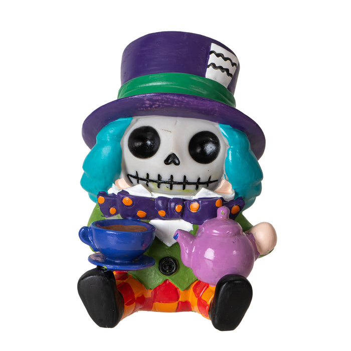 ebros gift Furry Bones Whimsical Wonderland Mad Hatter Alice Skeleton Figurine Furrybones