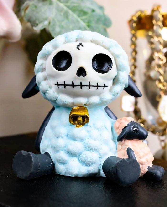 ebros gift Furry Bones Woolee The Blue Sheep Skeleton Figurine Furrybones Collectible Decor