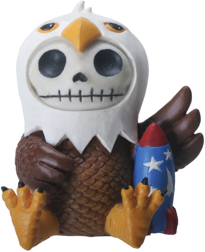 Ebros Gift Furrybones Baldie Glory The Eagle Hooded Skeleton Monster Figurine Collectible