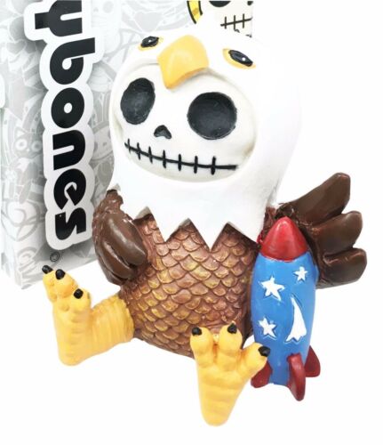 Ebros Gift Furrybones Baldie Glory The Eagle Hooded Skeleton Monster Figurine Collectible